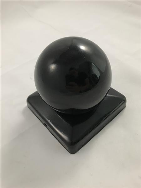 Grote foto paal cover zwart met bol 9 1 cm x 9 1 cm tuin en terras tuindecoratie