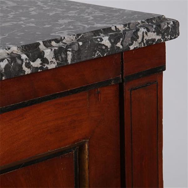 Grote foto stel van 2 identieke 2 deurskasten met marmeren blad frankrijk ca 1830 no.342050 antiek en kunst stoelen en banken