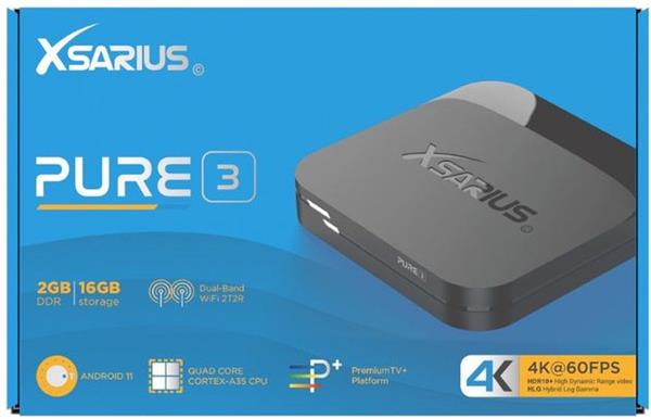 Grote foto xsarius pure 3 uhd 4k android 11 media player telecommunicatie zenders en ontvangers