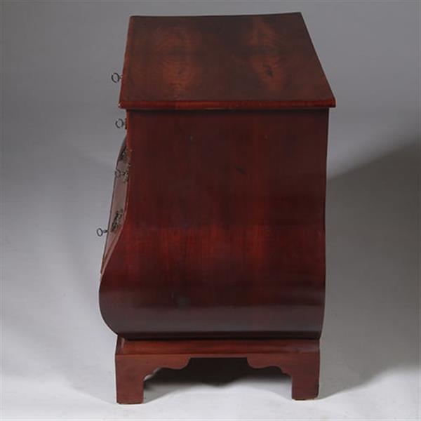 Grote foto kleine haagse commode in mahonie 3 zijdig gebogen met 4 laden no.342015 antiek en kunst stoelen en banken