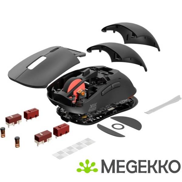 Grote foto genesis nmg 2089 zircon xiii gaming muis ambidextrous rf wireless usb type c zwart computers en software overige computers en software