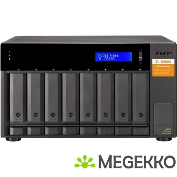Grote foto qnap tl d800s behuizing voor opslagstations 2.5 3.5 hdd ssd behuizing zwart grijs computers en software behuizingen en kasten