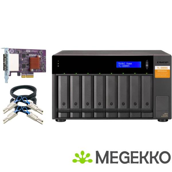 Grote foto qnap tl d800s behuizing voor opslagstations 2.5 3.5 hdd ssd behuizing zwart grijs computers en software behuizingen en kasten