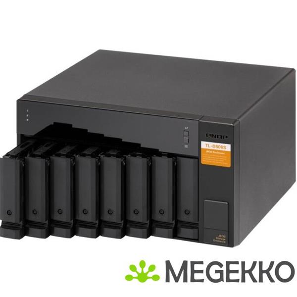Grote foto qnap tl d800s behuizing voor opslagstations 2.5 3.5 hdd ssd behuizing zwart grijs computers en software behuizingen en kasten