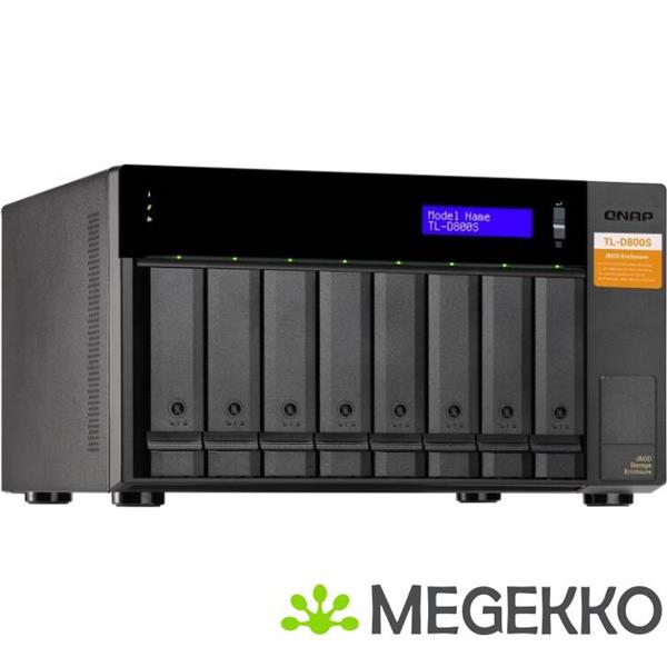 Grote foto qnap tl d800s behuizing voor opslagstations 2.5 3.5 hdd ssd behuizing zwart grijs computers en software behuizingen en kasten