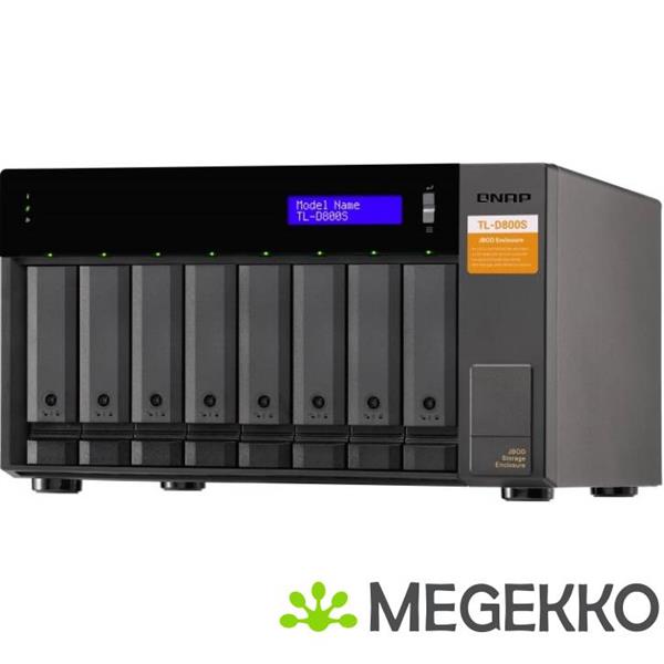 Grote foto qnap tl d800s behuizing voor opslagstations 2.5 3.5 hdd ssd behuizing zwart grijs computers en software behuizingen en kasten