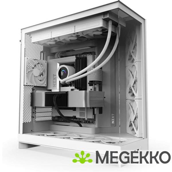 Grote foto nzxt h9 flow white 2025 computers en software behuizingen en kasten