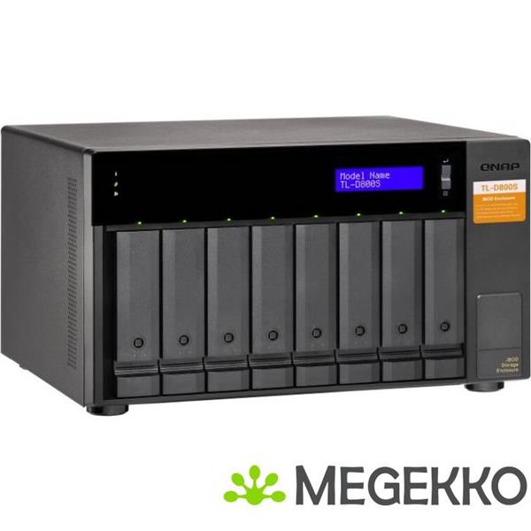 Grote foto qnap tl d800s behuizing voor opslagstations 2.5 3.5 hdd ssd behuizing zwart grijs computers en software behuizingen en kasten