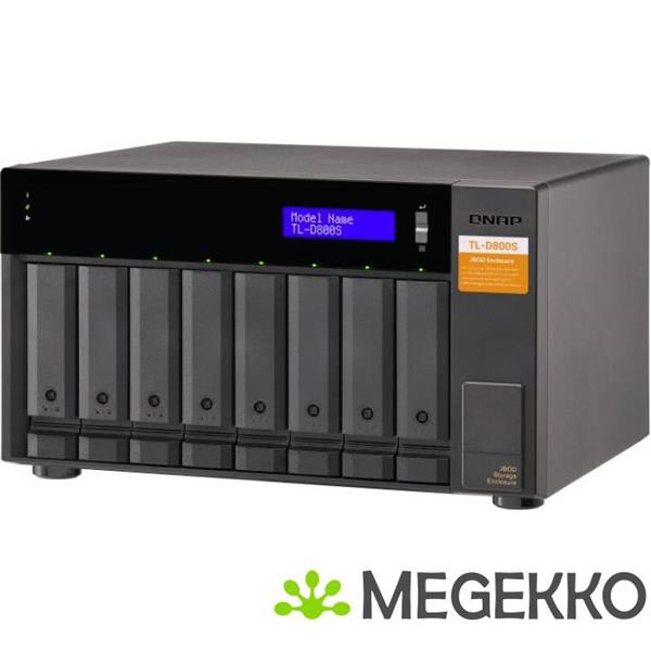 Grote foto qnap tl d800s behuizing voor opslagstations 2.5 3.5 hdd ssd behuizing zwart grijs computers en software behuizingen en kasten