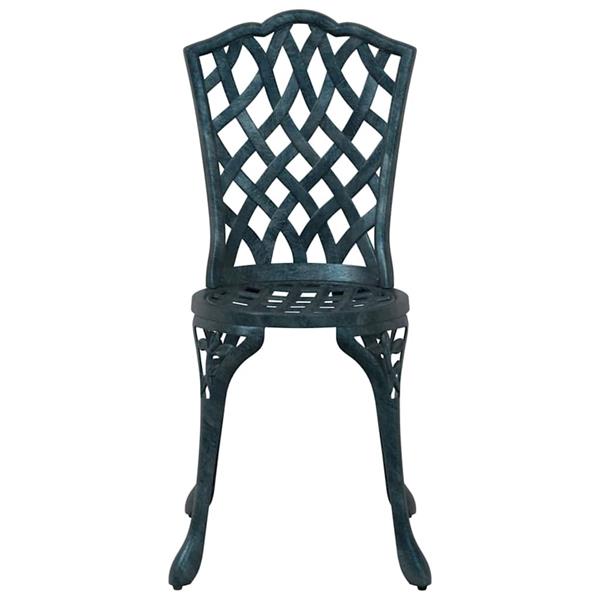 Grote foto vidaxl tuin bistro set 3 pcs groen aluminium tuin en terras tuinmeubelen