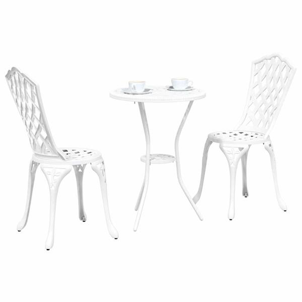 Grote foto vidaxl tuin bistro set 3 pcs wit aluminium tuin en terras tuinmeubelen