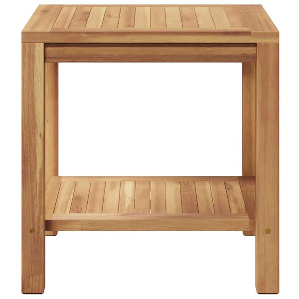 Grote foto vidaxl salontafel bruin 45 x 45 x 45 cm massief teakhout tuin en terras tuinmeubelen