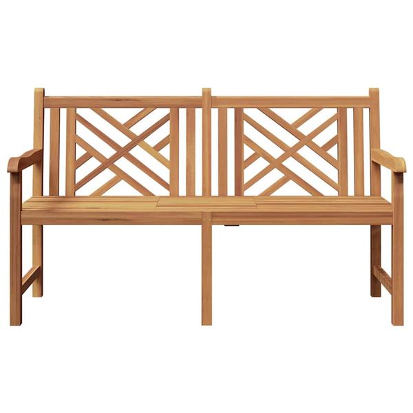 Grote foto vidaxl bank anders bruin 150 x 60 x 90 cm massief teakhout tuin en terras tuinmeubelen