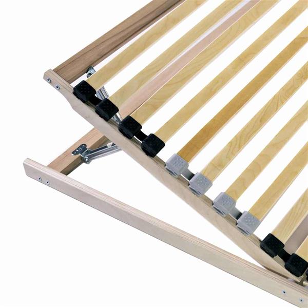 Grote foto vidaxl lamelbodem met hoofdeinde bruin 100 x 190 cm massief beukenhout antiek en kunst stoelen en banken