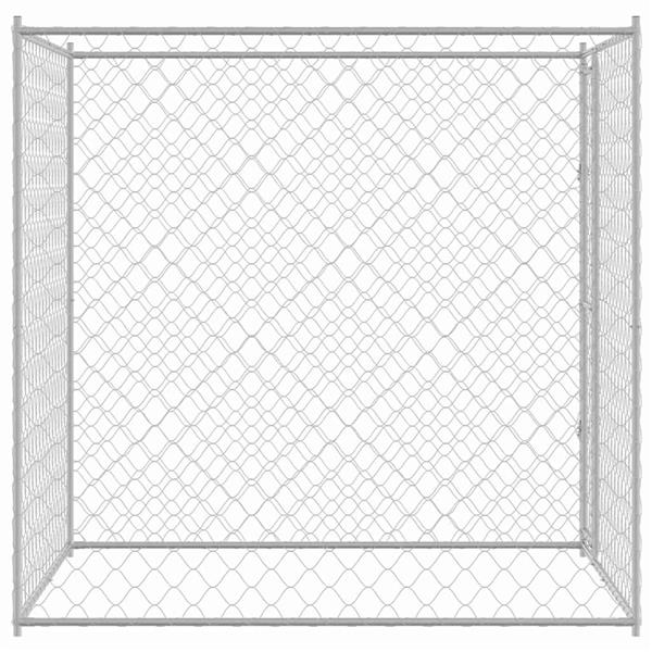 Grote foto vidaxl hondenbench 2 x 2 x 2 m staal dieren en toebehoren hondenhokken en kooien