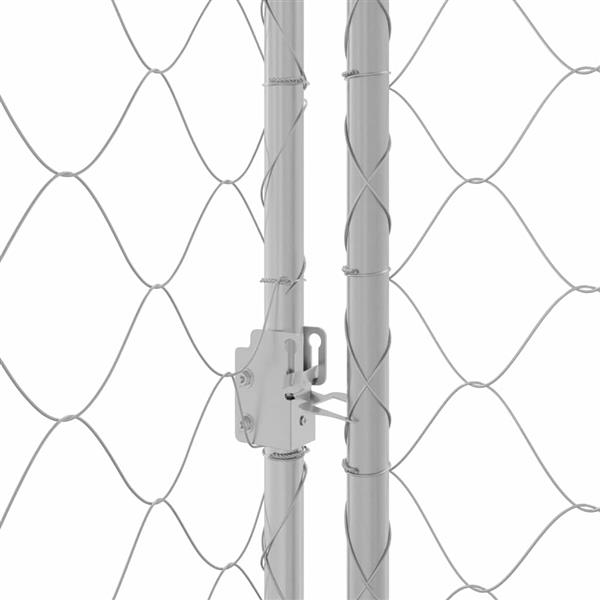 Grote foto vidaxl hondenbench 200 x 200 x 258 cm staal en pe dieren en toebehoren hondenhokken en kooien