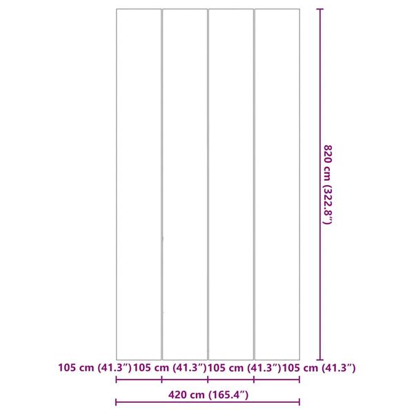 Grote foto vidaxl zwembad grondzeil zwart 820 x 420 cm polyester geotextiel tuin en terras zwembaden toebehoren