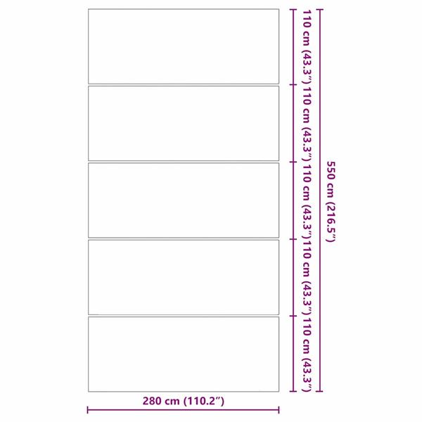 Grote foto vidaxl zwembad grondzeil zwart 550 x 280 cm polyester geotextiel tuin en terras zwembaden toebehoren