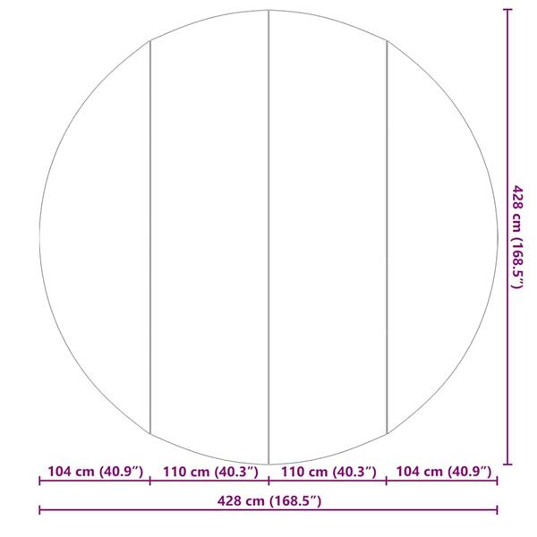 Grote foto vidaxl zwembad grondzeil zwart 428 cm polyester geotextiel tuin en terras zwembaden toebehoren