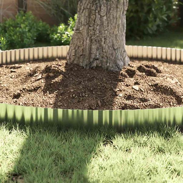 Grote foto vidaxl tuinrand grijs 15 x 0.03 x 1000 cm gegalvaniseerd staal tuin en terras tuindecoratie