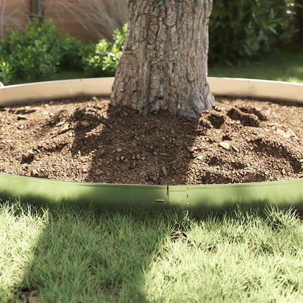 Grote foto vidaxl tuinrand 10 pcs grijs 14 x 100 cm staal tuin en terras tuindecoratie