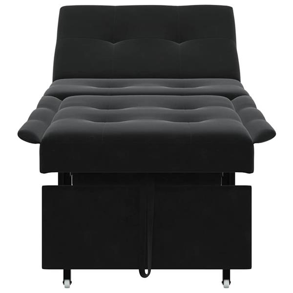 Grote foto vidaxl slaapbank zwart 194 x 67 x 82 cm fluweel huis en inrichting bankstellen