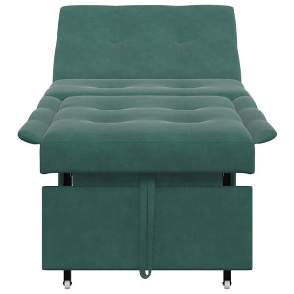 Grote foto vidaxl slaapbank donkergroen 67 x 194 x 38 cm fluweel huis en inrichting bankstellen