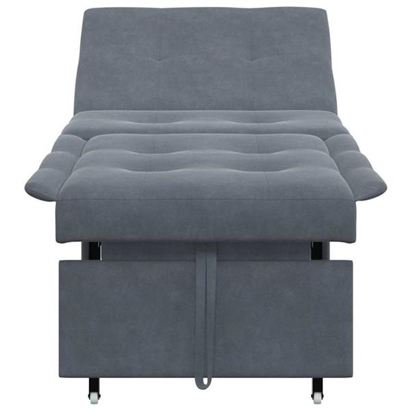 Grote foto vidaxl slaapbank donkergrijs 194 x 67 x 82 cm fluweel huis en inrichting bankstellen