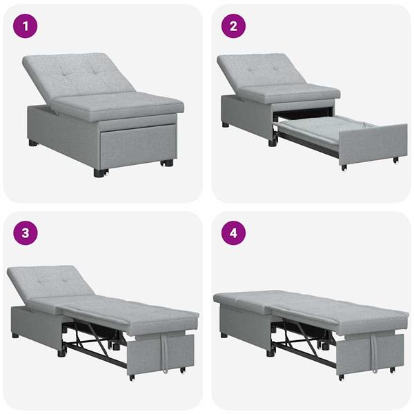 Grote foto vidaxl slaapbank lichtgrijs 194 x 50 x 82 cm multiplex huis en inrichting bankstellen