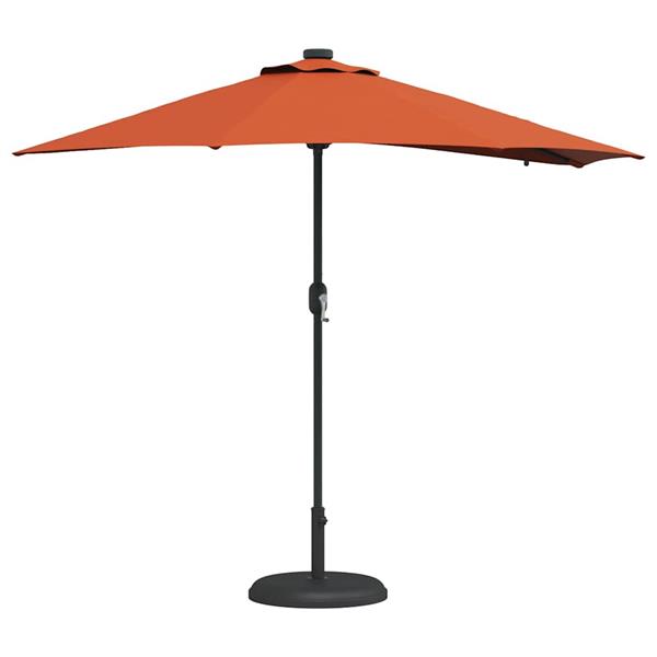 Grote foto vidaxl tuinparasol terracotta 294 x 150 x 223 cm stof tuin en terras overige tuin en terras