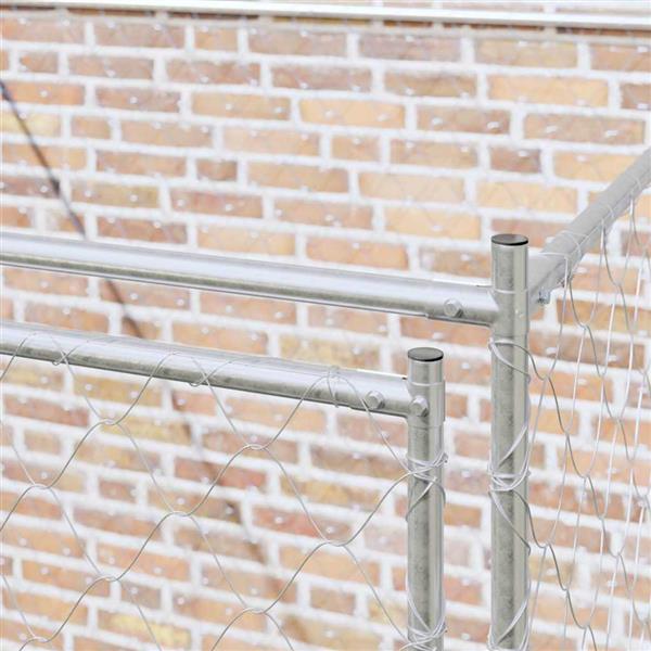 Grote foto vidaxl hondenbench 2 x 2 x 2 m staal dieren en toebehoren hondenhokken en kooien