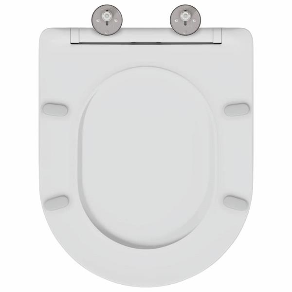 Grote foto vidaxl snelle ontgrendel toiletzitting wit 44 x 36.4 x 3.4 cm doe het zelf en verbouw sanitair