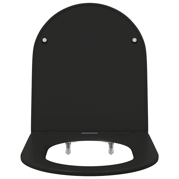 Grote foto vidaxl snelle ontgrendel toiletzitting zwart 44 x 36.4 x 3.4 cm doe het zelf en verbouw sanitair