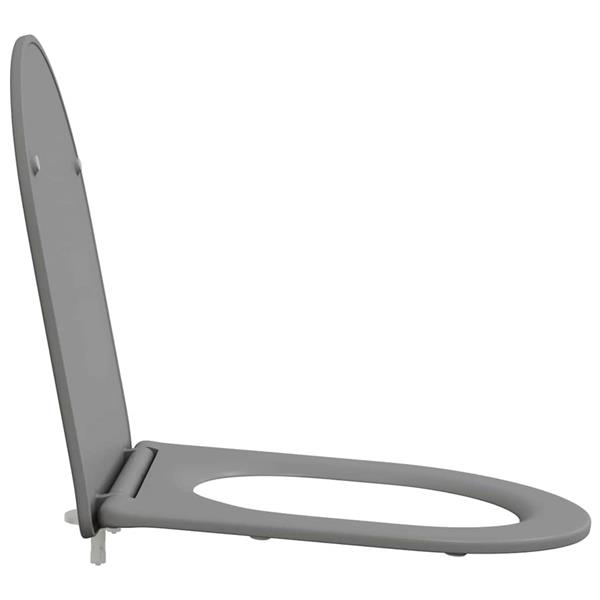 Grote foto vidaxl snelle ontgrendel toiletzitting grijs 44 x 36.4 x 3.4 cm doe het zelf en verbouw sanitair