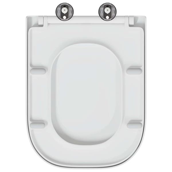 Grote foto vidaxl snelle ontgrendel toiletzitting wit 44.5 x 35 x 3.6 cm doe het zelf en verbouw sanitair