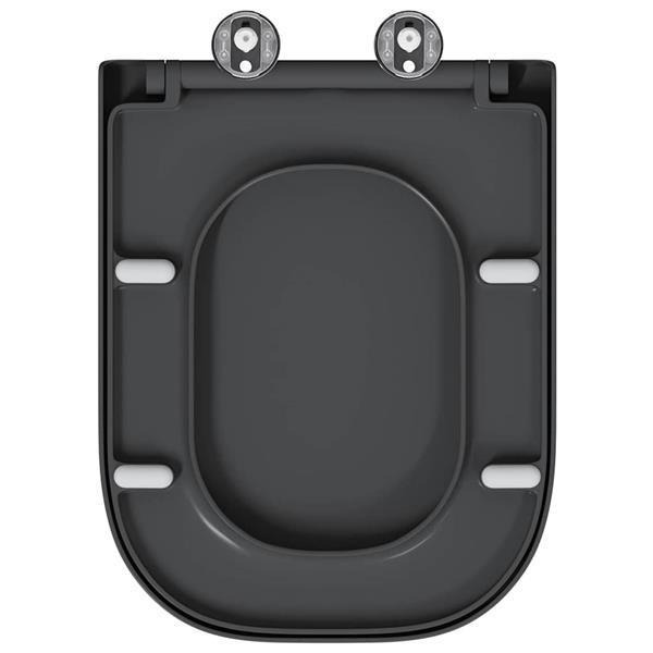 Grote foto vidaxl snelle ontgrendel toiletzitting antraciet 44.5 x 35 x 3.6 cm doe het zelf en verbouw sanitair