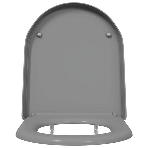 Grote foto vidaxl snelle ontgrendel toiletzitting grijs 46.2 x 36 x 4.3 cm doe het zelf en verbouw sanitair