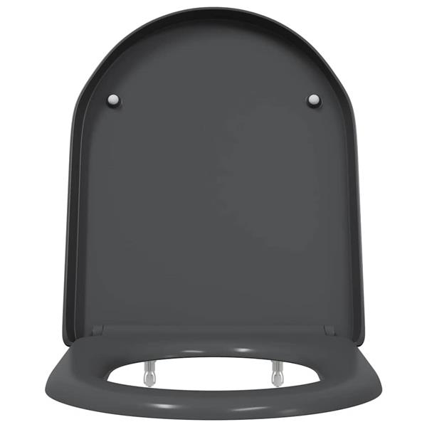 Grote foto vidaxl snelle ontgrendel toiletzitting antraciet 46.2 x 36 x 4.3 cm doe het zelf en verbouw sanitair