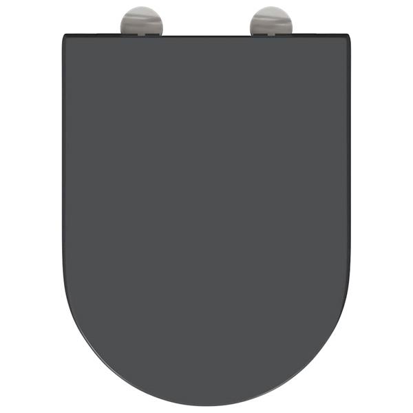 Grote foto vidaxl snelle ontgrendel toiletzitting antraciet 46.2 x 36 x 4.3 cm doe het zelf en verbouw sanitair