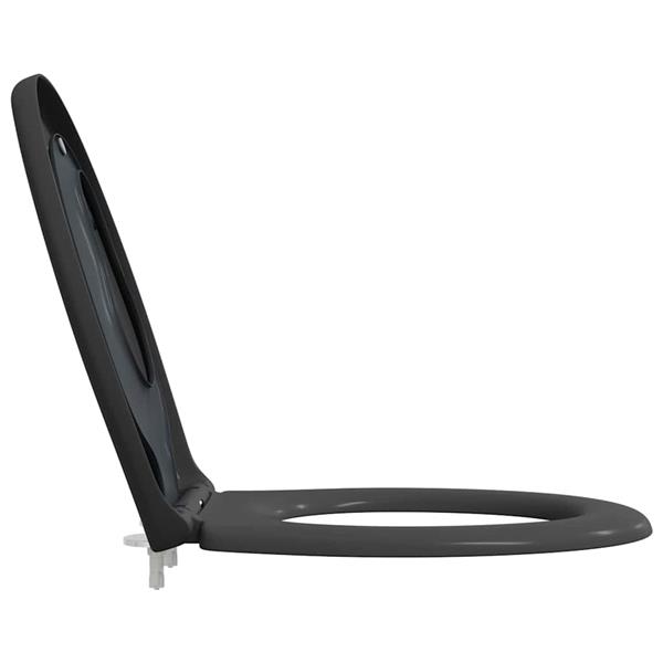 Grote foto vidaxl snelle ontgrendel toiletzitting antraciet 44.5 x 37.3 x 4.3 cm doe het zelf en verbouw sanitair