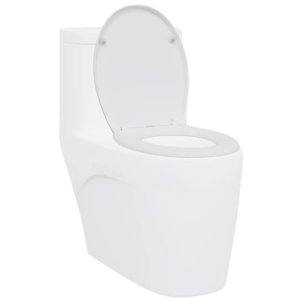 Grote foto vidaxl snelle ontgrendel toiletzitting wit 44.8 x 37.3 x 4.2 cm doe het zelf en verbouw sanitair