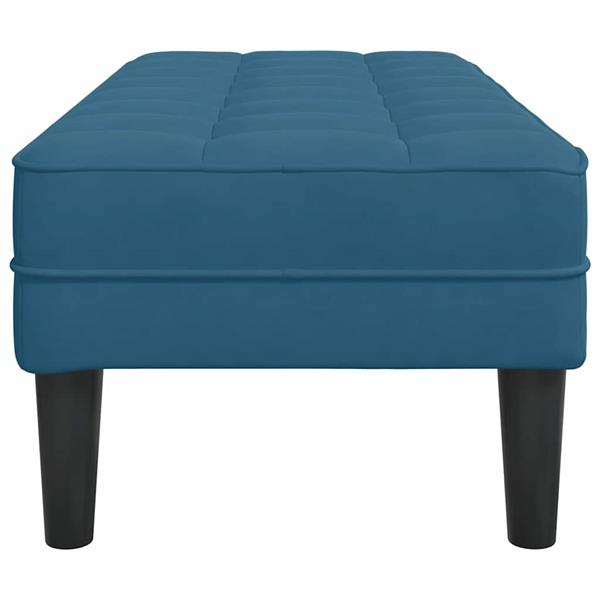 Grote foto vidaxl bank blauw 113 x 57 x 39 cm fluweel huis en inrichting overige huis en inrichting