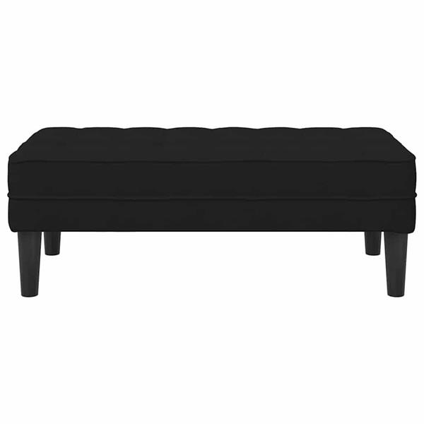 Grote foto vidaxl bank zwart 113 x 57 x 39 cm fluweel huis en inrichting overige huis en inrichting