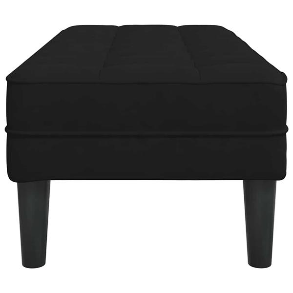 Grote foto vidaxl bank zwart 113 x 57 x 39 cm fluweel huis en inrichting overige huis en inrichting