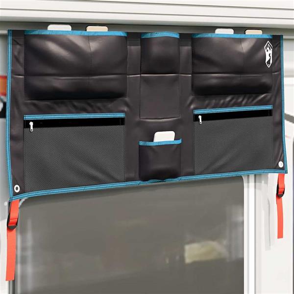 Grote foto vidaxl opslagtas met opslag zwart en blauw 98 x 47 cm oxford caravans en kamperen tenten