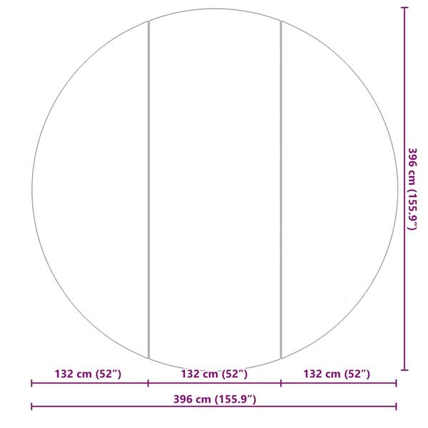 Grote foto vidaxl zwembad grondzeil zwart 396 cm polyester geotextiel tuin en terras zwembaden toebehoren