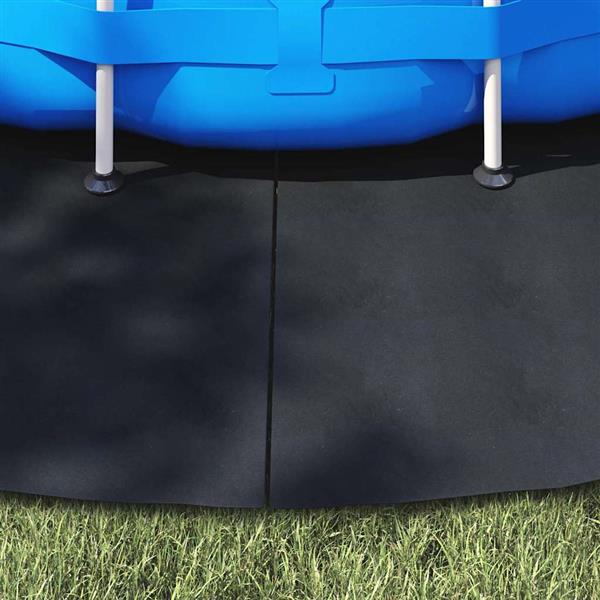 Grote foto vidaxl zwembad grondzeil zwart 500 cm polyester geotextiel tuin en terras zwembaden toebehoren