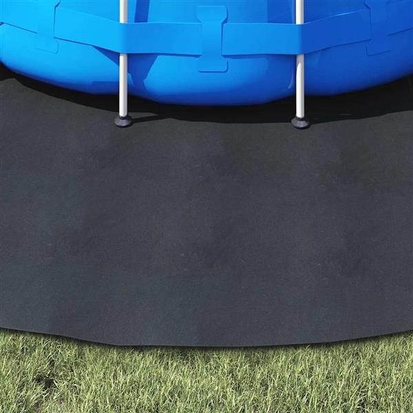 Grote foto vidaxl zwembad grondzeil zwart 306 cm polyester geotextiel tuin en terras zwembaden toebehoren