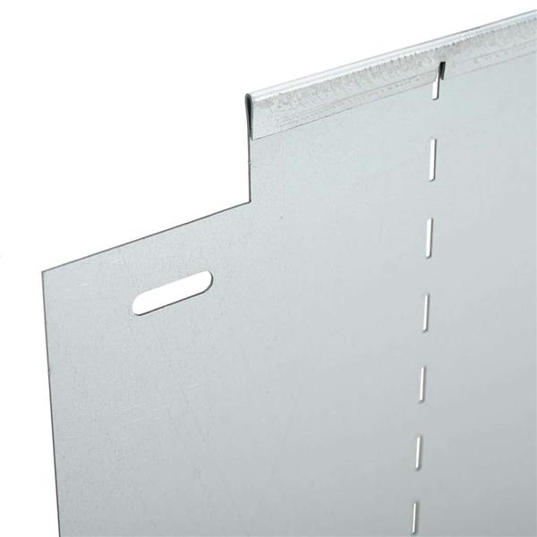 Grote foto vidaxl grashek gegalvaniseerde kleur 100 x 20 x 0.07 cm tuin en terras tuindecoratie