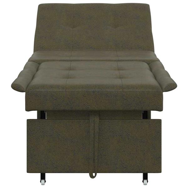 Grote foto vidaxl slaapbank legergroen 194 x 67 x 82 cm huahua stof huis en inrichting bankstellen